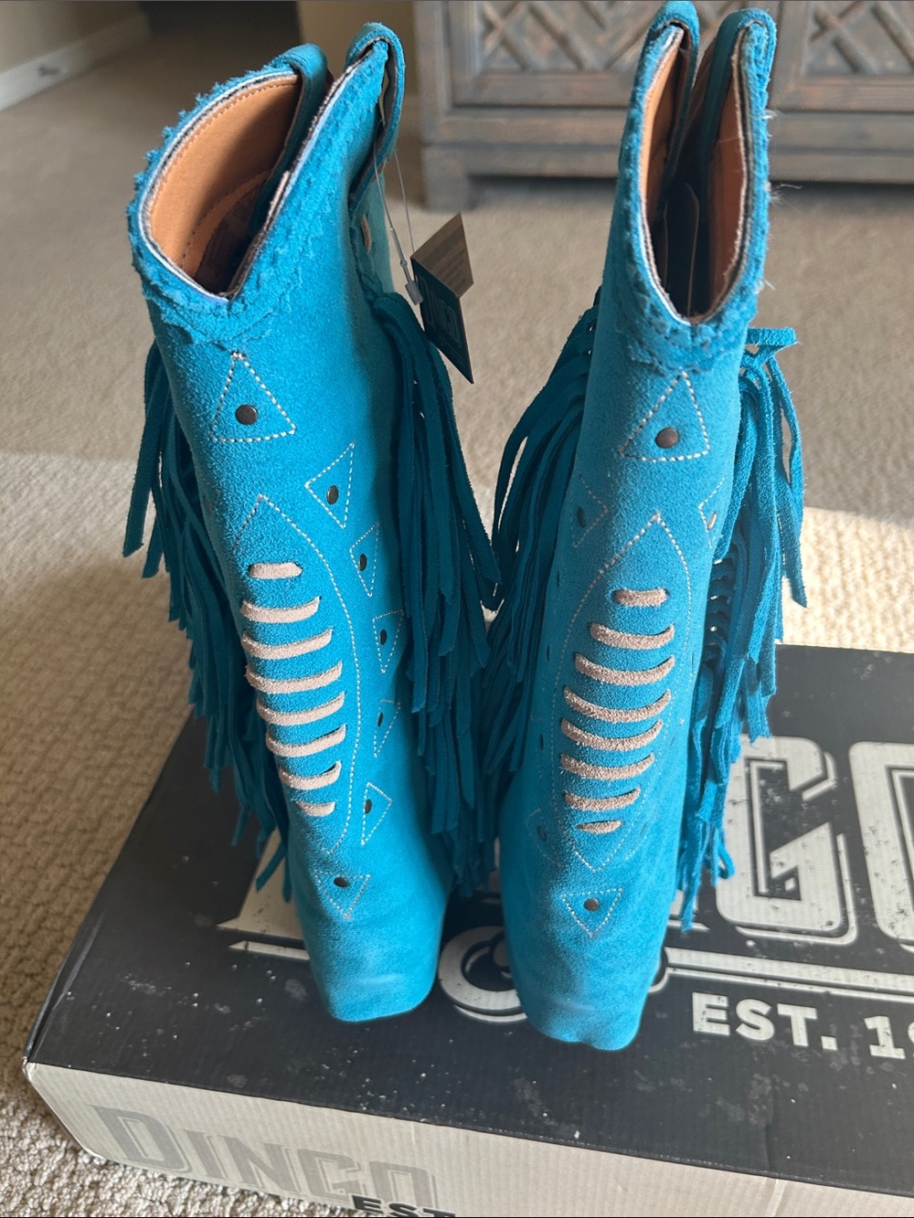 Dingo Spirit Trail Blue Boots with Flaw NWT 7.5 - Picture 5 of 10